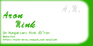 aron mink business card